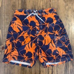 Oshkosh B'gosh Navy and Orange Swim Trunks- Size 6 in kids
